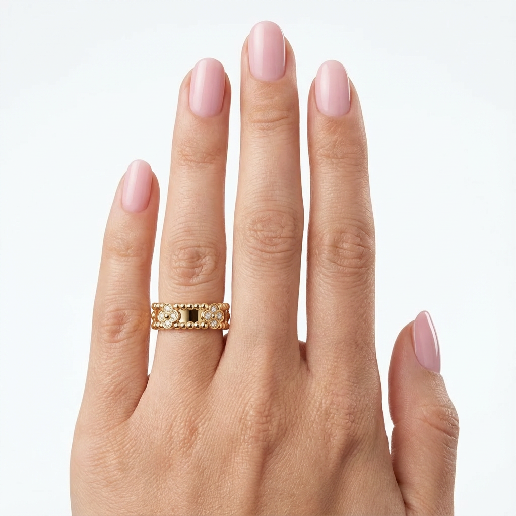 VCA Clover Dot Yüzük (İthal Kutulu Model)