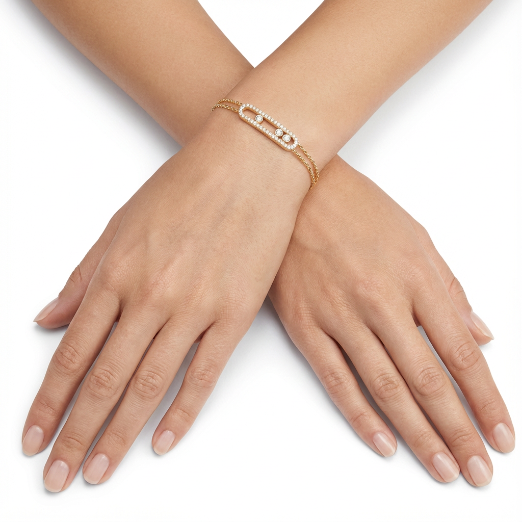 Silk Twin Pavé Bileklik (İthal Model)