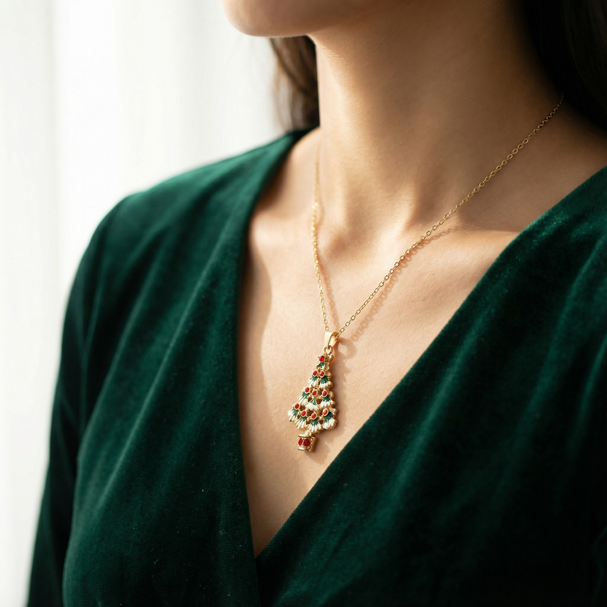 Ожерелье «Светящаяся рождественская елка»