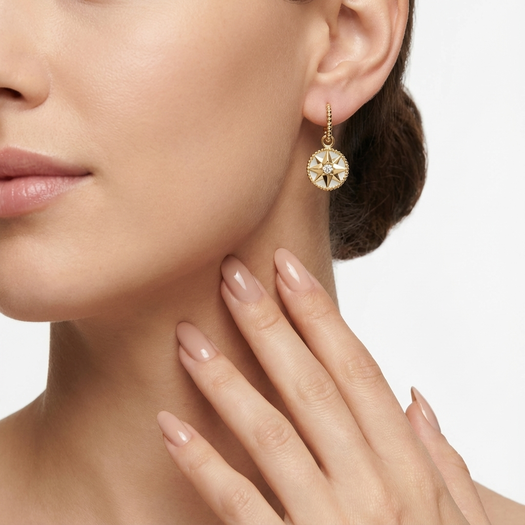 Серьги «Путеводный свет» (импортные, в коробке)