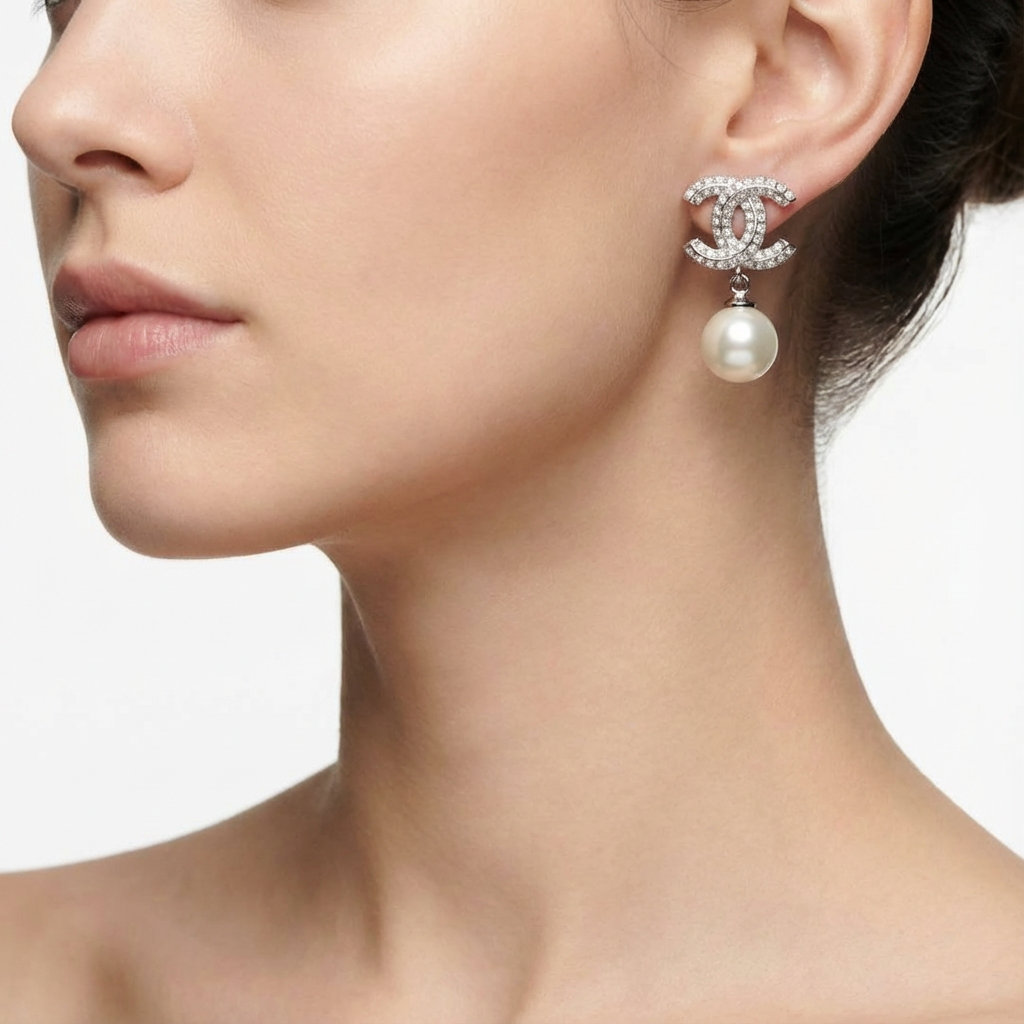 Классические жемчужные серьги (импортные, в коробке)