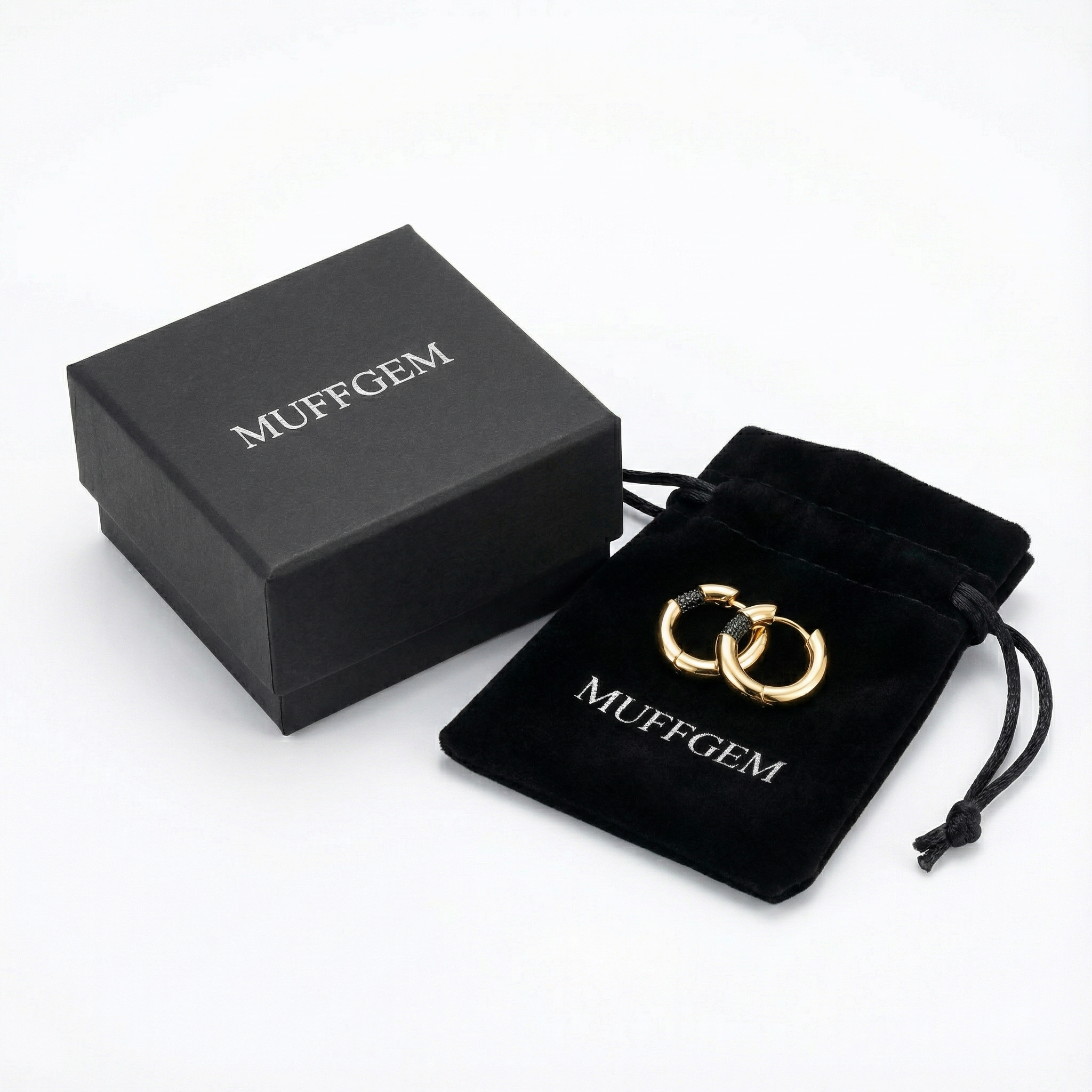 Obsidian Loop Earrings