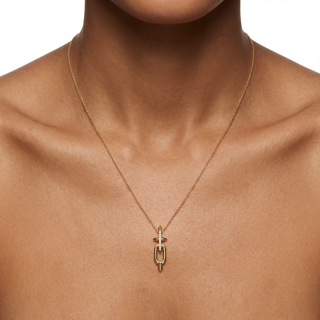 Luminara Dagger Necklace (Imported Boxed Model)