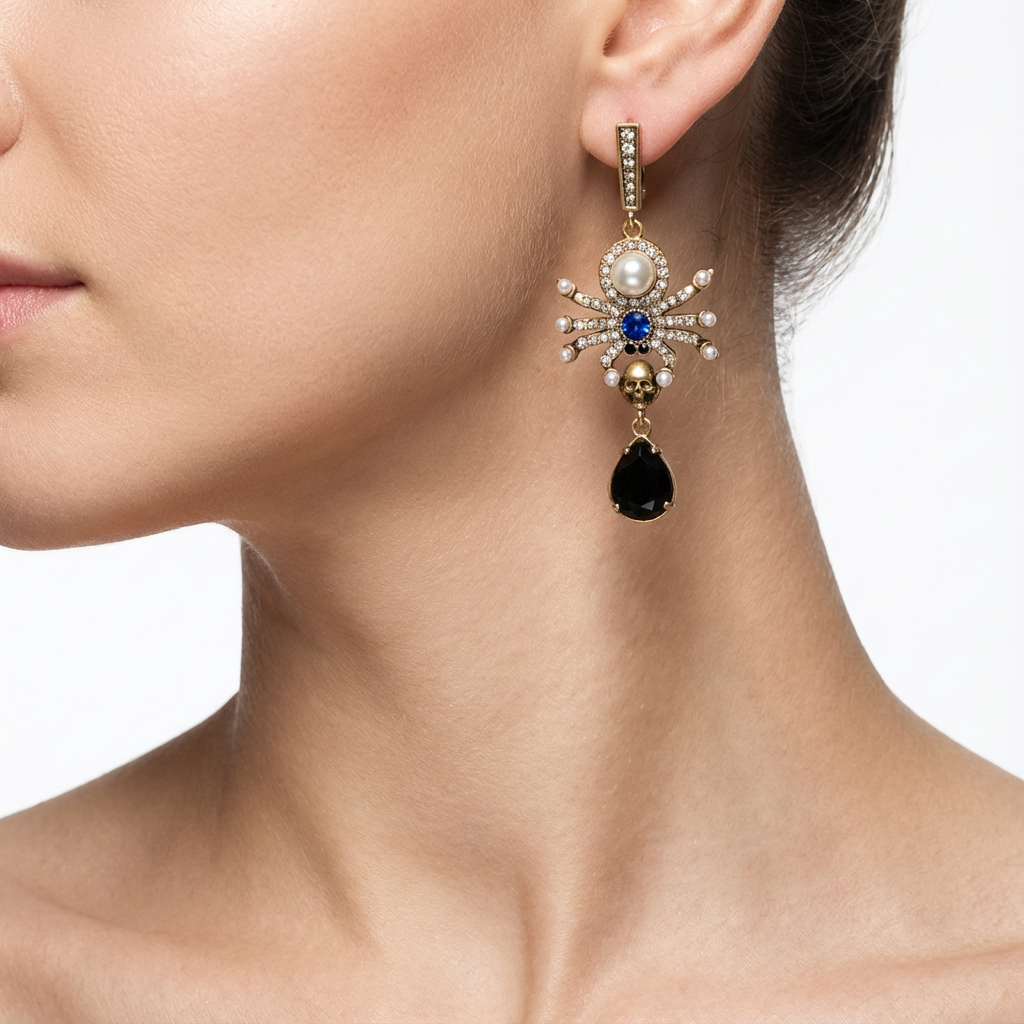 Королевские серьги Арахны (импортные, в коробке)