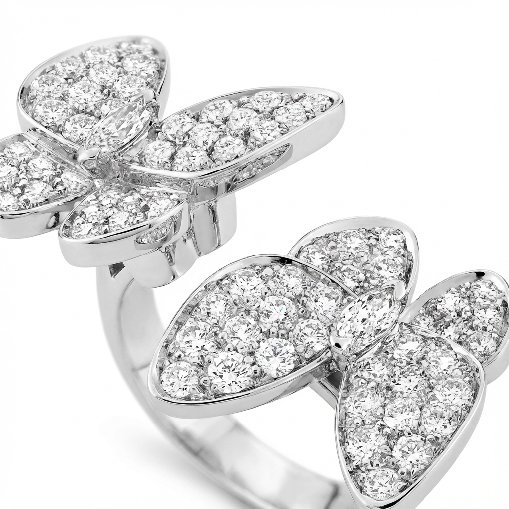 VCA Wing Duo Yüzük (İthal Kutulu Model)