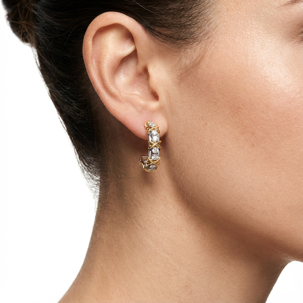 Cross Xo Küpe (İthal Kutulu Model)