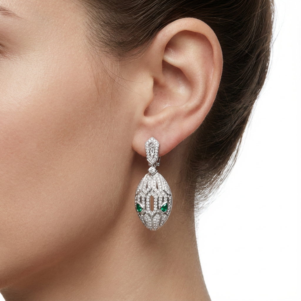 Serpentis Eye Küpe (İthal Kutulu Model)