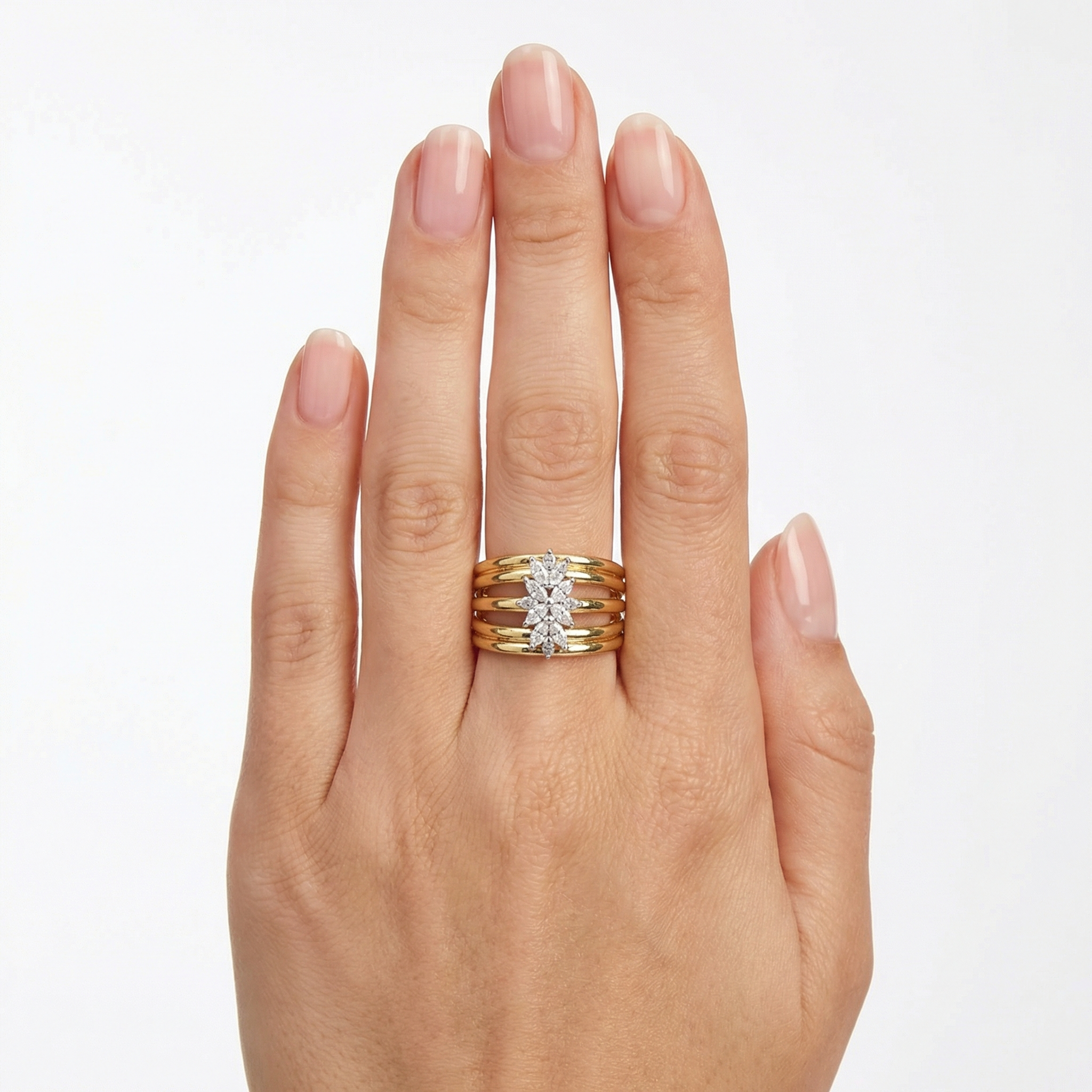 Golden Flora Tier Yüzük