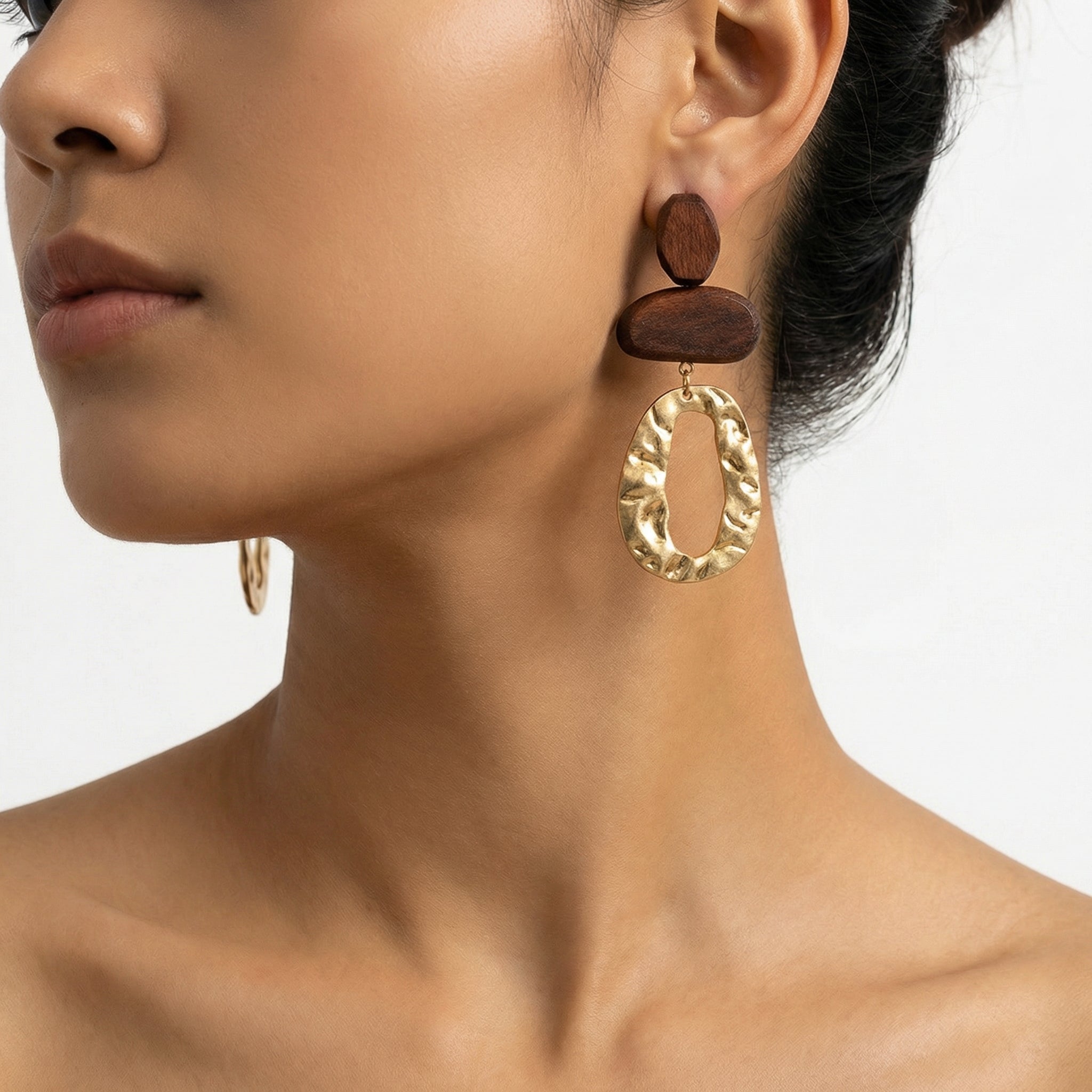 Ebony & Gilded Küpe