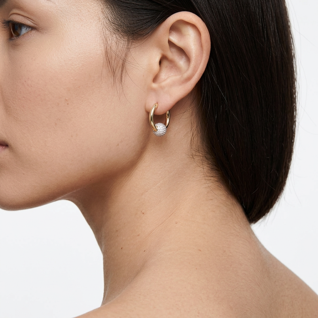 Pave Orbite Earring