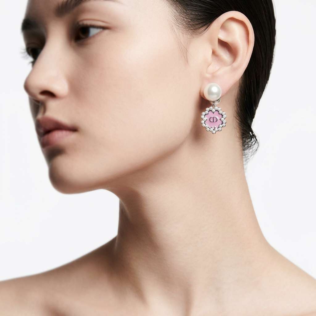 Pink Blossom Küpe (İthal Model)