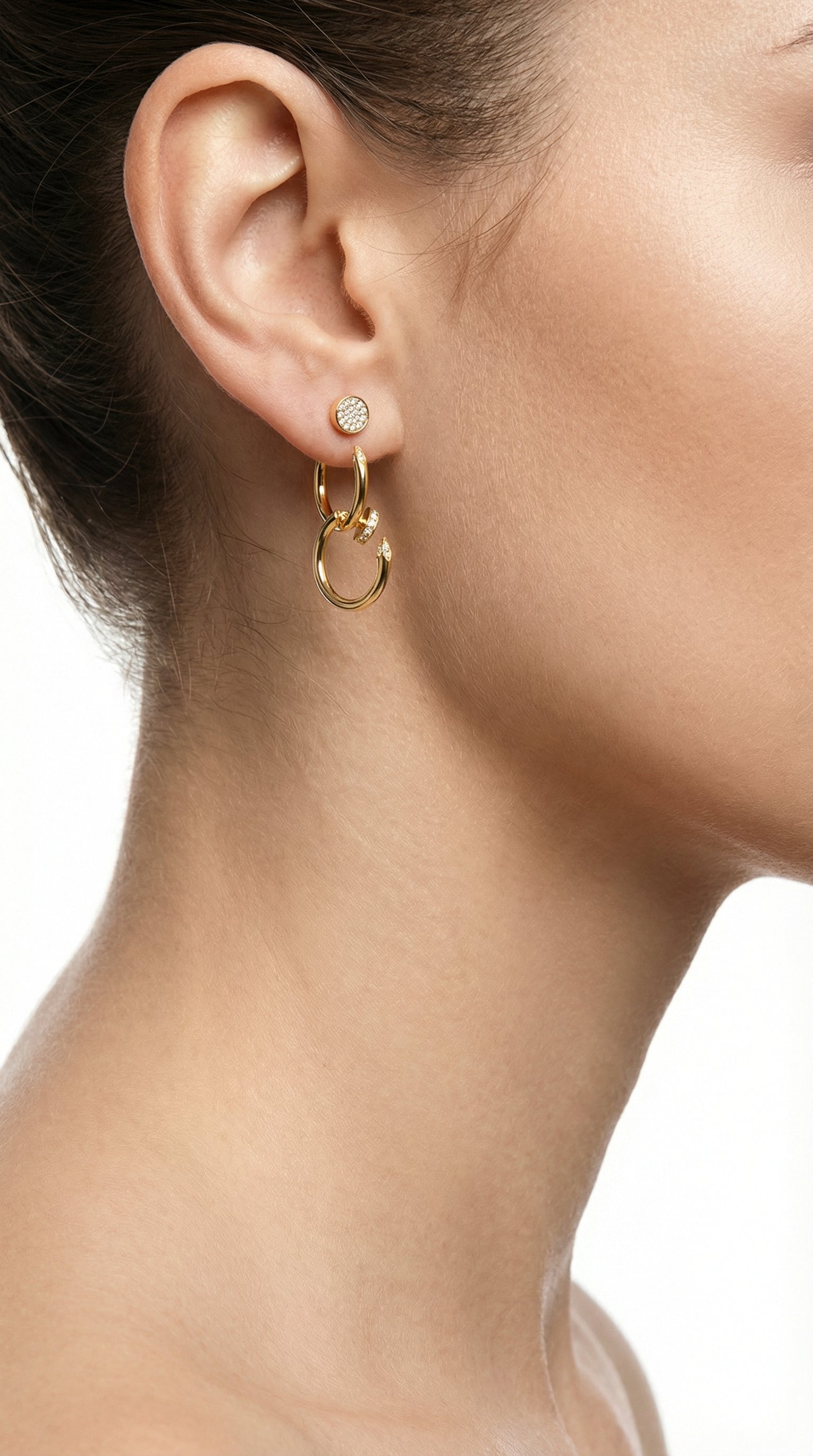 Crystal Spike Küpe (İthal Model)