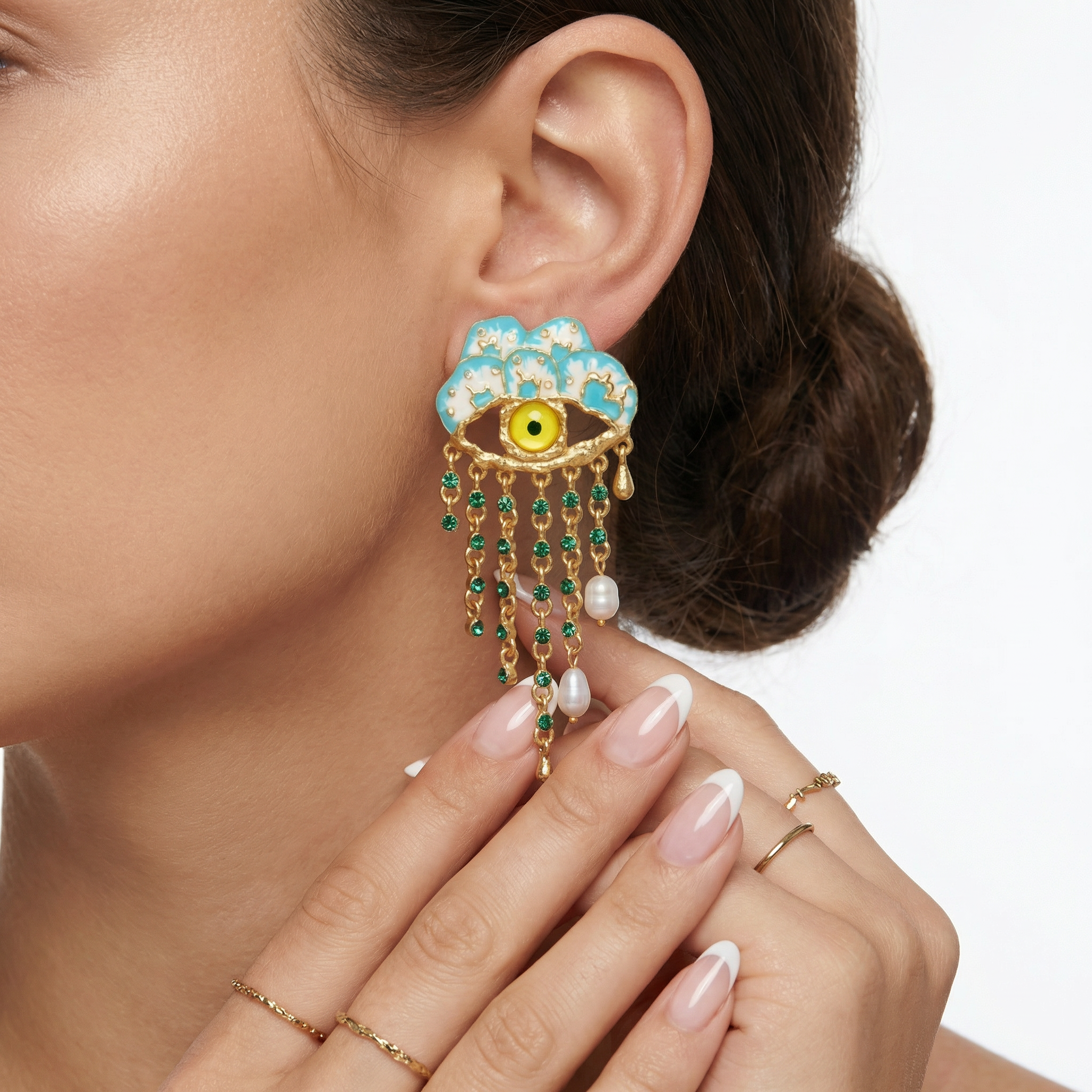 Azure Oracle Küpe (İthal Model)