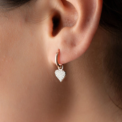Heart Huggie Earrings