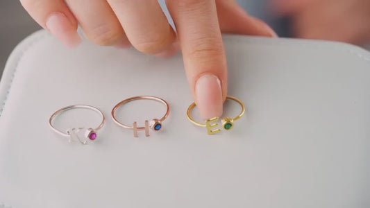 Aurora Letter Ring