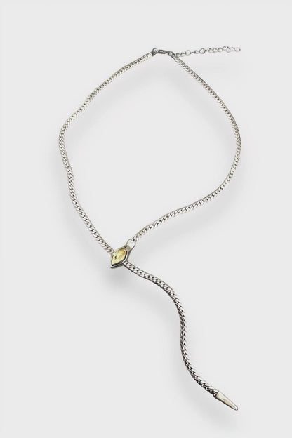 Crush Chain Snake Model Low Cut Necklace