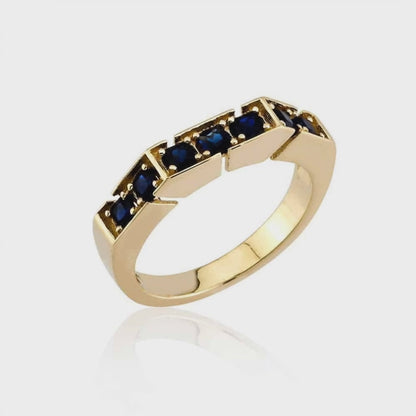 Sapphire Halo Ring