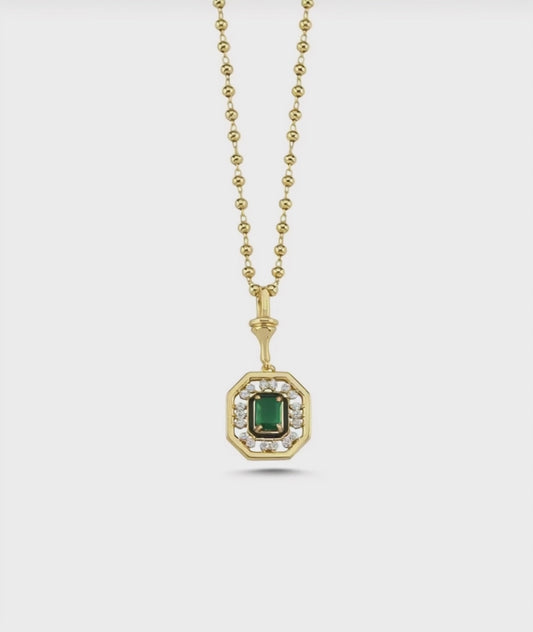 Art Deco Green Kolye
