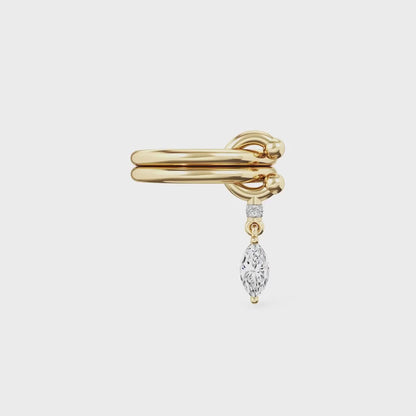 Gilded Drip Earcuff