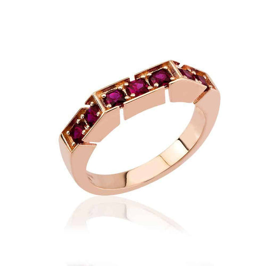 Velvet Ruby Halo Yüzük - MuffGem