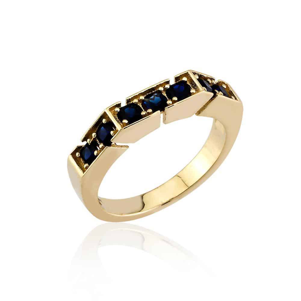 Sapphire Halo Yüzük - MuffGem